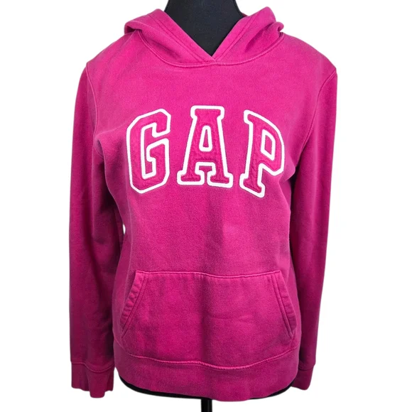 GAP Women's Pullover Hoodie In Vibrant Pink Med - Picture 2 of 5